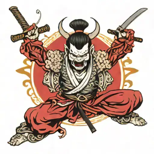 Demon Samurai With Sword
