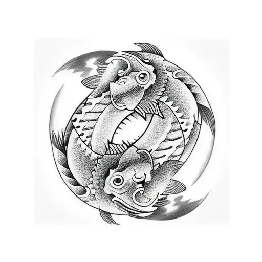 Yin And Yang Armband Tattoo Koi Fish