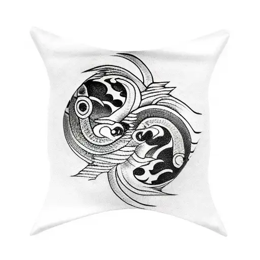 Yin And Yang Arm Band Tattoo Fish