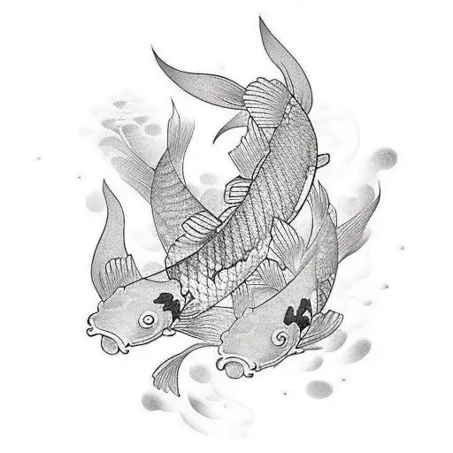 Koi Fish And Cherry Blossom Sleeve