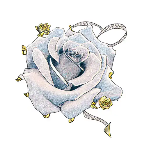 Cancer Ribbon With Roses
