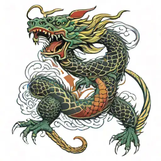 Japanese Dragon Wrapped