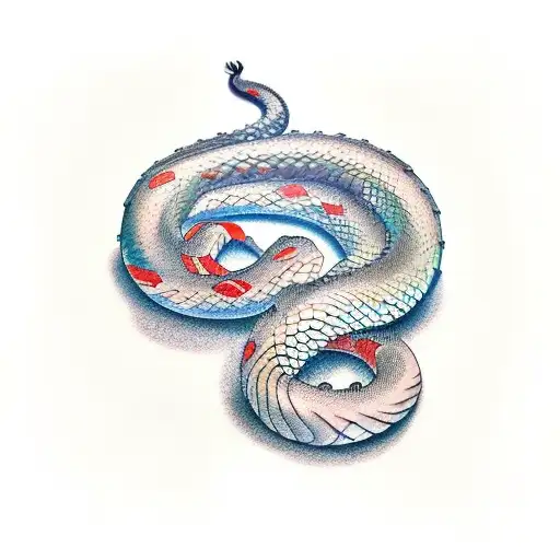 3D Arm Tattoo With Snake