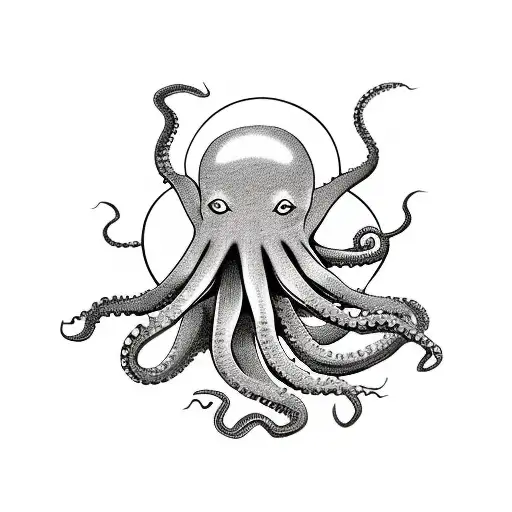 Evil Octopus Holding A Globe And Smiling At You