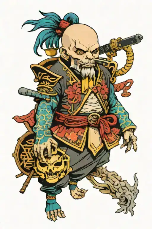 Cyberpunk Fool Tarrot Card