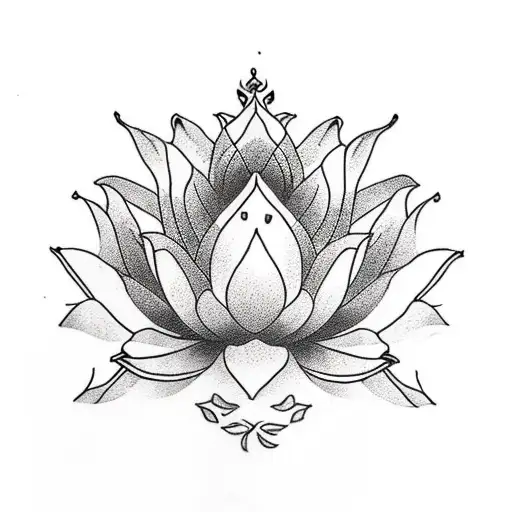Lotus Flower In A Knee