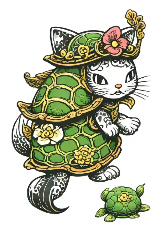 Hello Kitty With Turtle And The Number 1111 Numbers