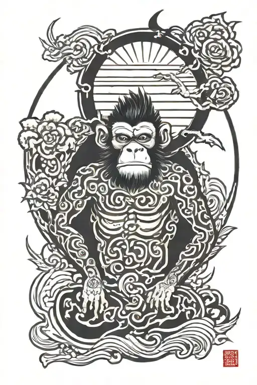 Monkey Sun Message Demon N