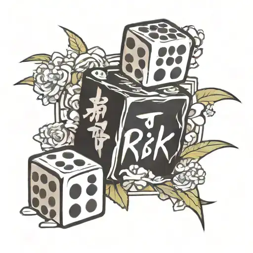 Dice That Say Risk And And Rich