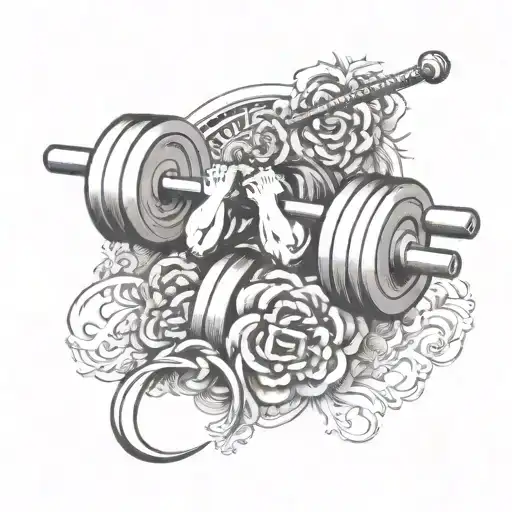 A Weightlifting Barbell Intertwined With Biblical Scriptures