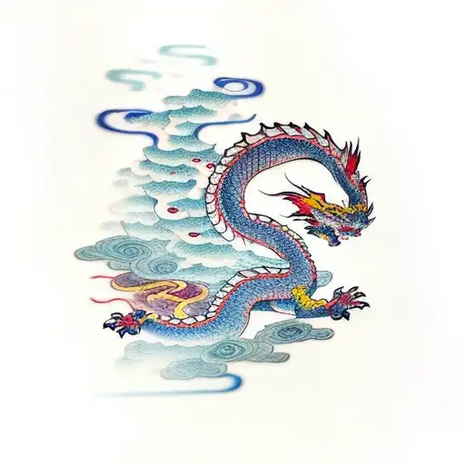 Dragon With Waterfall