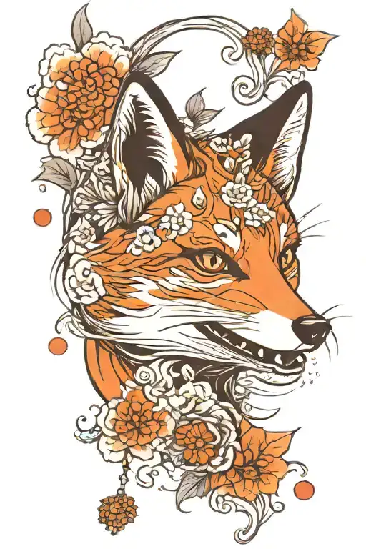 Fox Face With Fly Agarics