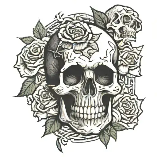 Skull And Roses
