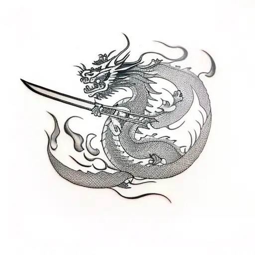 Dragon Piercing Katana