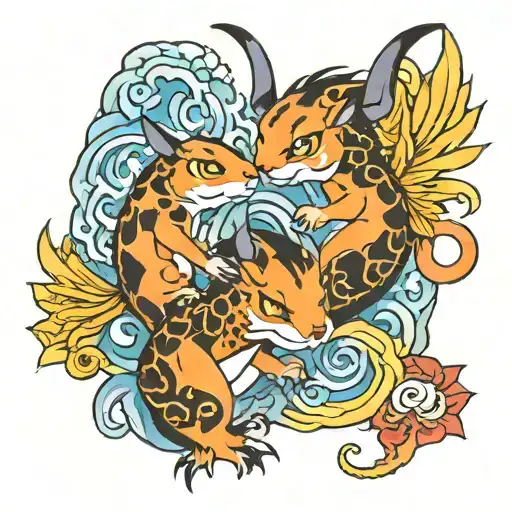 Gemini Zodiac Pokemon Inspired