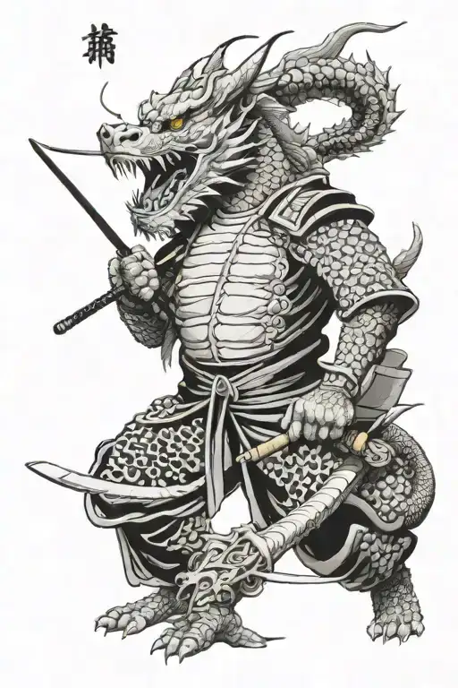 Dragon Japan Samurai Warrior