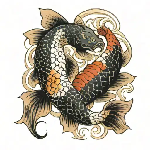 Ying Yang Koi Fish