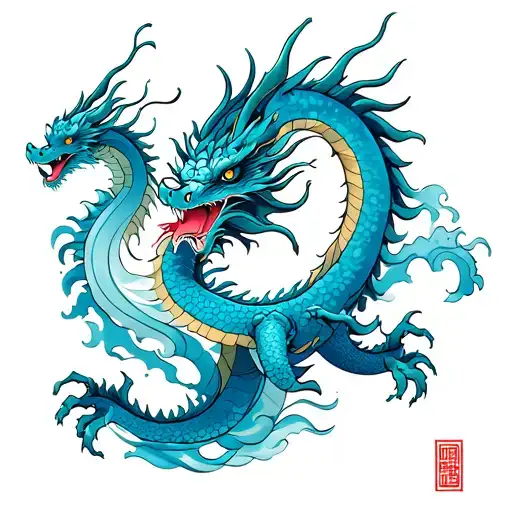 Waterfall Turning Into A Dragon