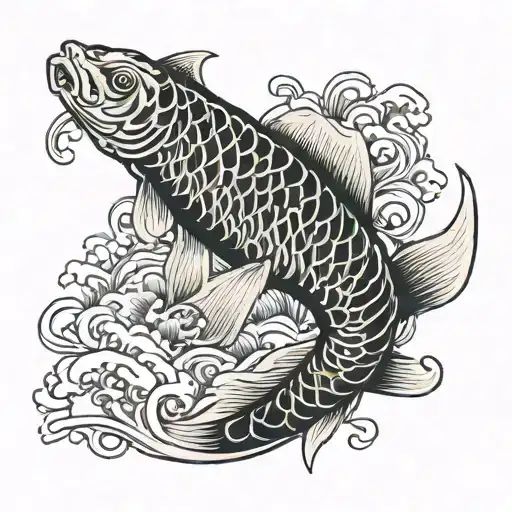 Koi Carp And Samurai