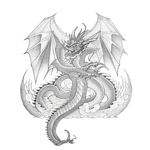 Dragon Spread Wings On Chest