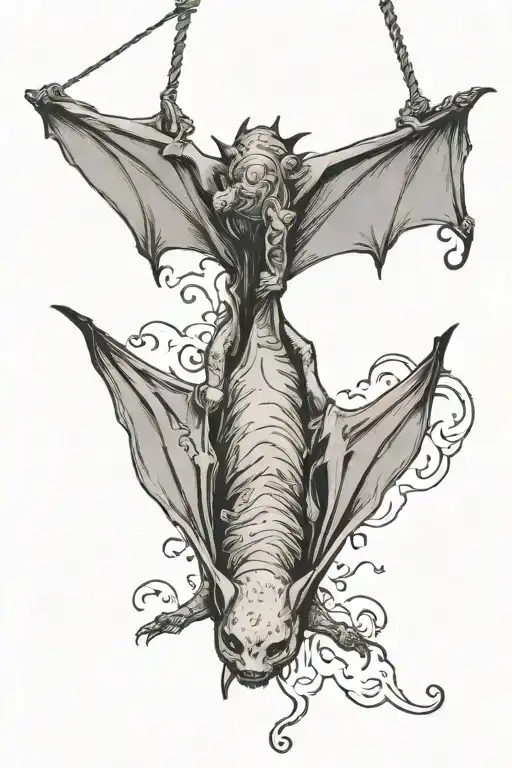 Bat Hanging Upside