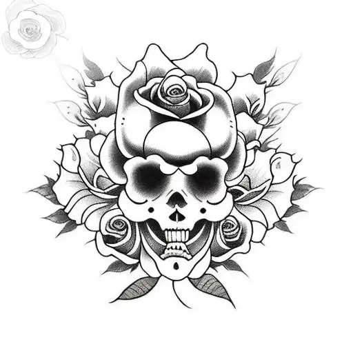 Big Roses On The Eyes And Open The Mounth And Put A Rose On It