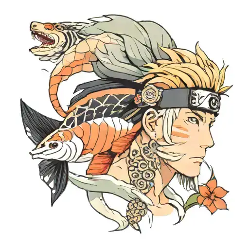 Nigiri Anime With Naruto Hair And Leaf Village Headdress