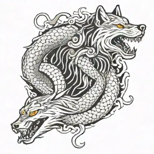 Wolf And Snake