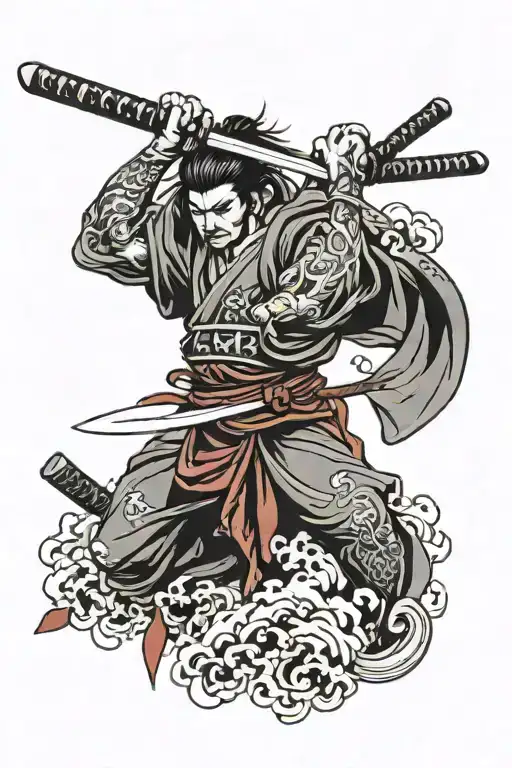 Katana Tattoo On Forearm