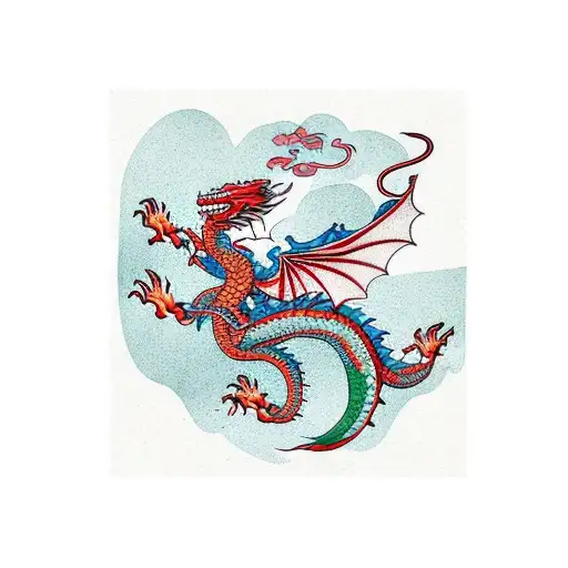 Dragon With A Woman