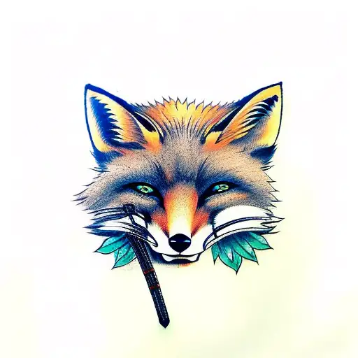Fox With Katana In Mouth