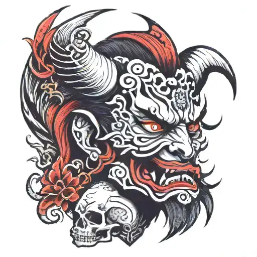 Half Demon Half Angel Face