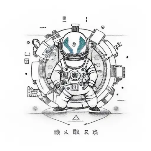 An Engineer-themed Anime Character Wearing A Spacesuit And Playing A Guitar