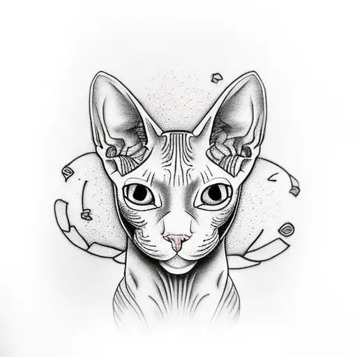 Sphynx Cat Laying On Michelle