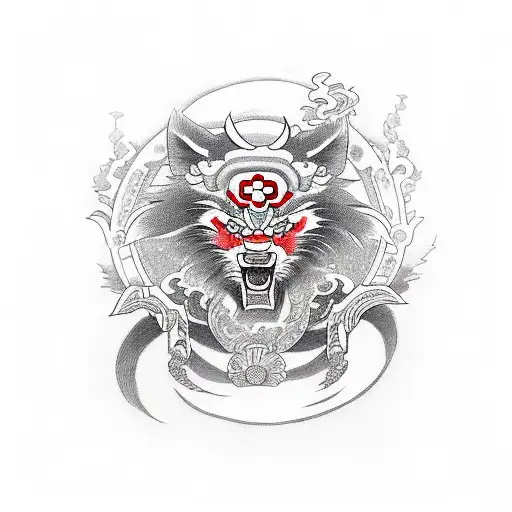 Half Sleave Amaterasu With A Katana