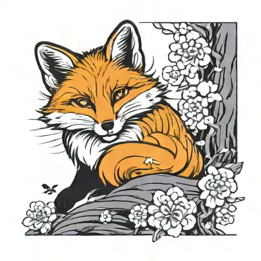 Fox Face Spiritualizm Flowers Blooming