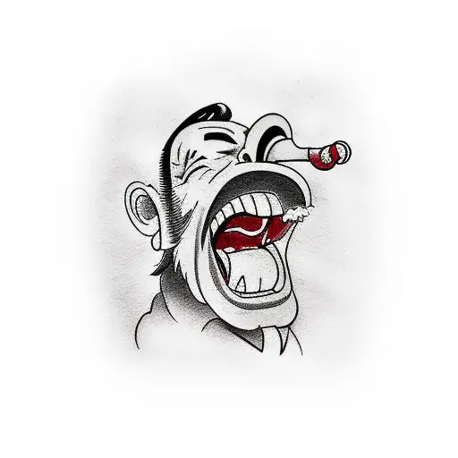 Cowboy Laughing With A Bottle Of Wine