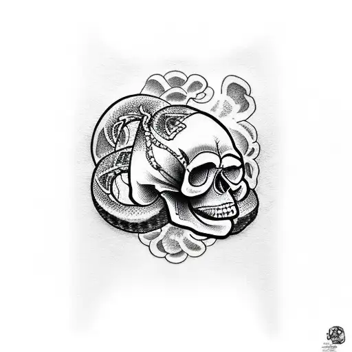 Skull And Snake Neck