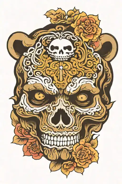 Bear And Skull