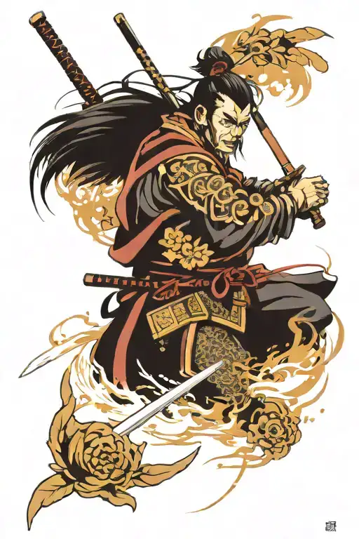 Cyber Punk Samurai With Katan