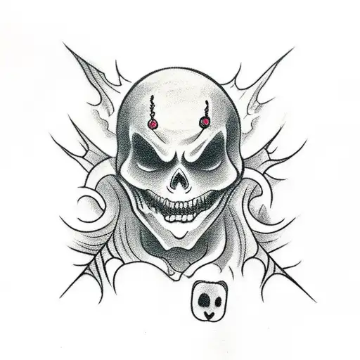 A Spooky Yet Cute Ghost Applying Makeup