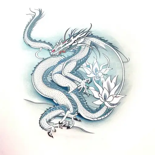 Dragon With Spider Lily