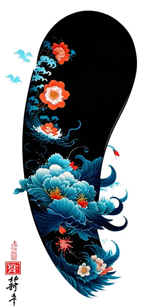 Japanese Nautical Tattoo Design
