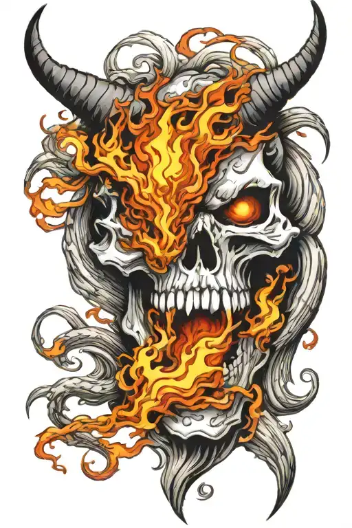 Flamed Skull Dragon