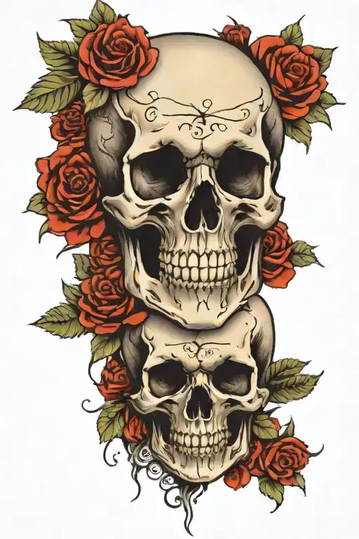 Skull And Rose