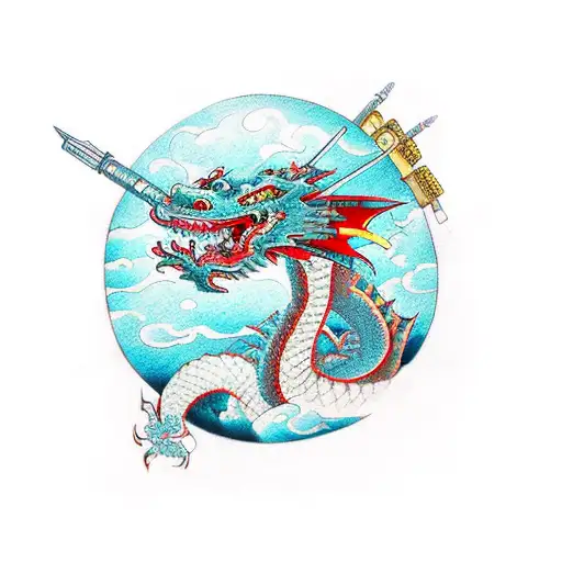 Dragon With Guns