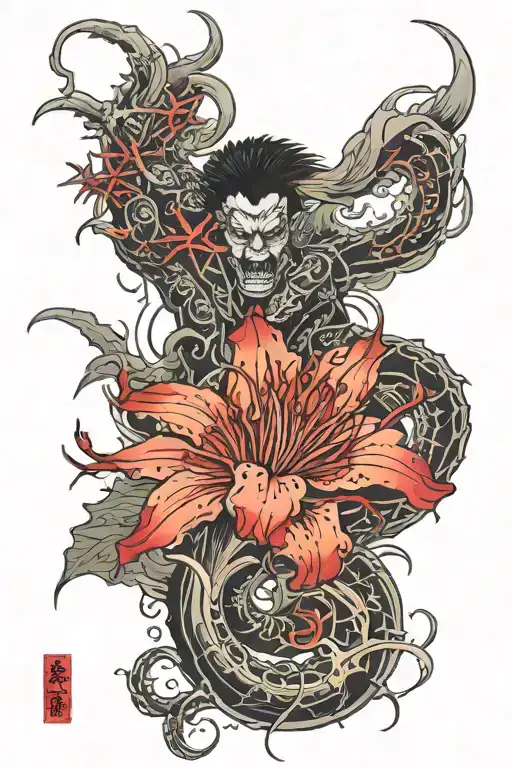 Brand Of Sacrifice Berserk With A Red Spider Lily Going Through It