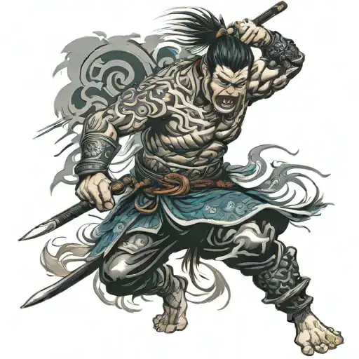 Aggressive Fierce Warrior