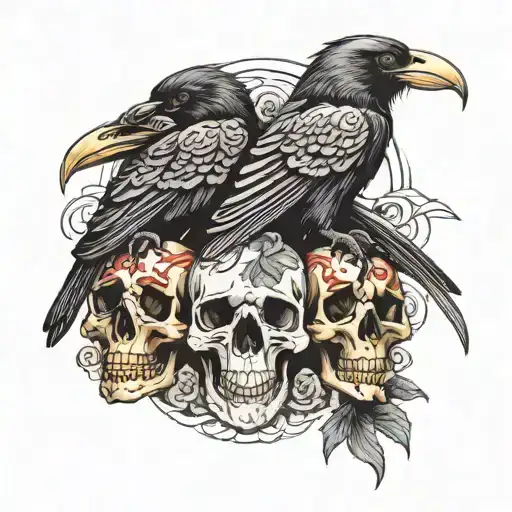 Ravens And A Skull