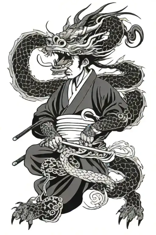 Dragon And Samurai